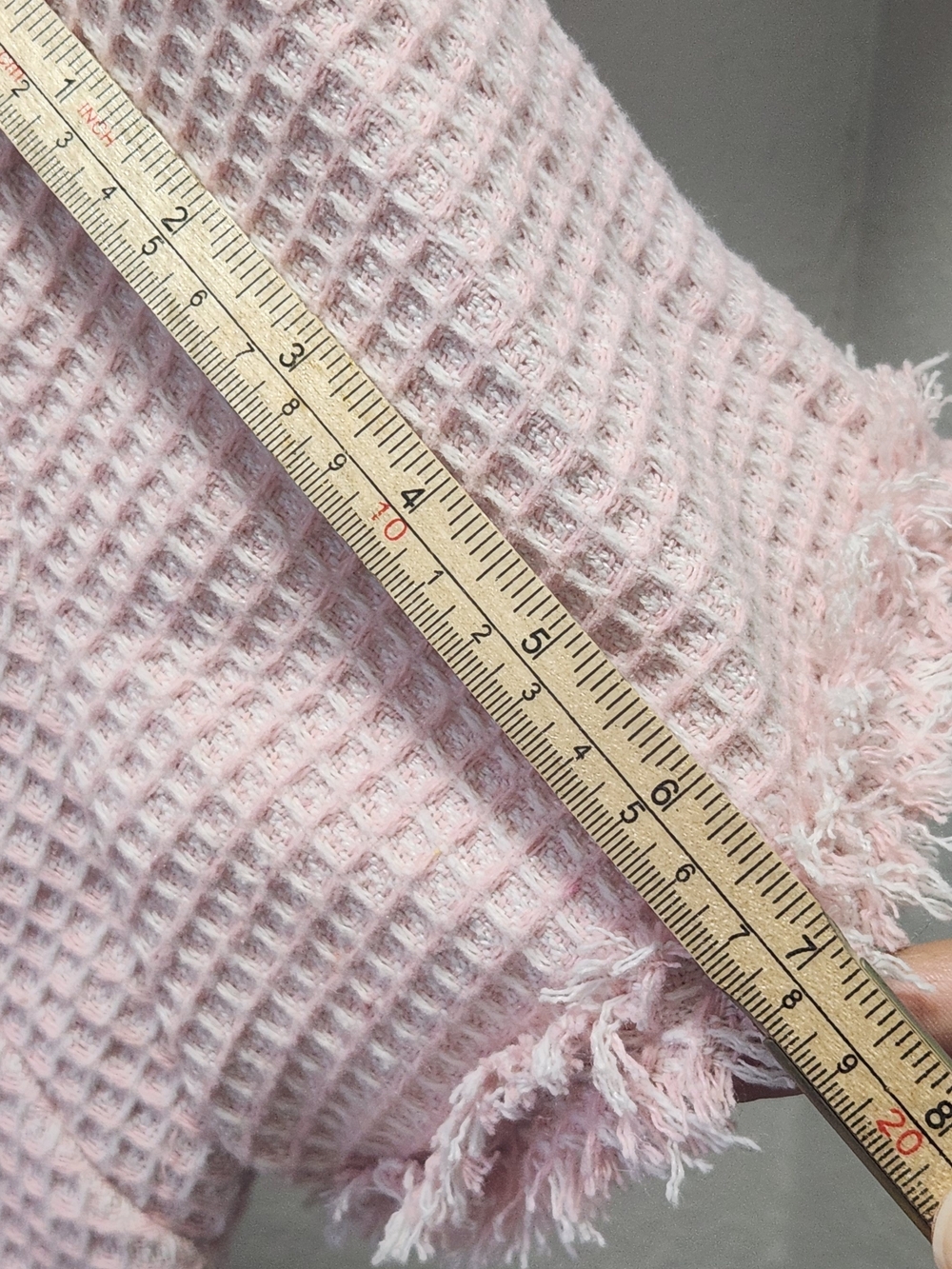 Pink Textured Tweed Shift Dress Fringe Trim Zip Front Size XL Lady Jacket - Picture 14 of 15